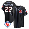 Punc C.Cubs #23 Ryne Sandberg Player Black Fashion Out 150th Anniversary Game Stitched Jerseys