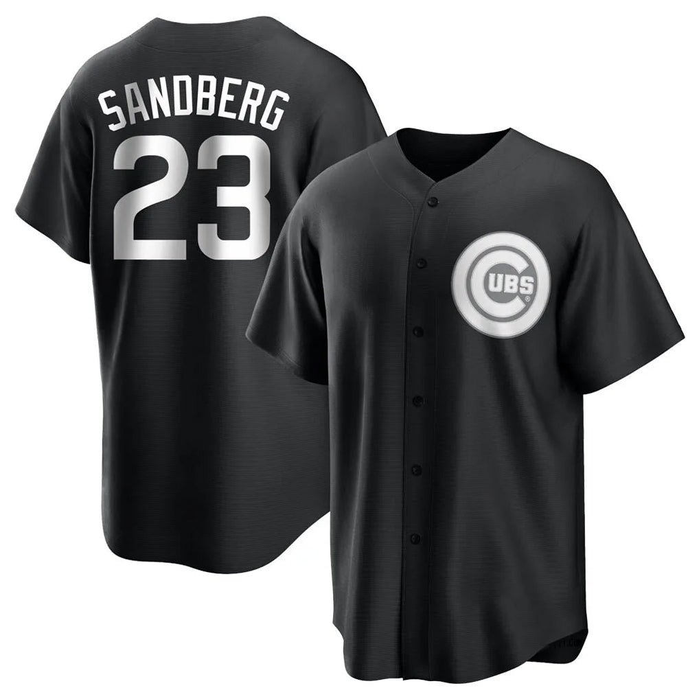 Punc C.Cubs #23 Ryne Sandberg Player Black Game Stitched Jerseys