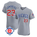 Punc C.Cubs #23 Ryne Sandberg Player Gray Road 150th Anniversary Limited Elite Home Stitched Jerseys