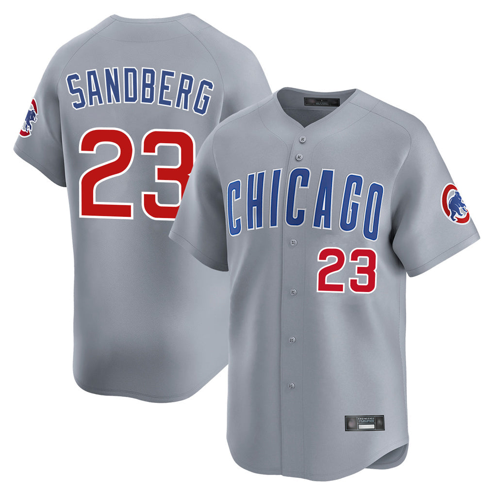 Punc C.Cubs #23 Ryne Sandberg Player Gray Road Limited Home Stitched Jerseys