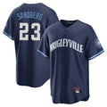 Punc C.Cubs #23 Ryne Sandberg Player Navy City Connect Home Game Stitched Jerseys
