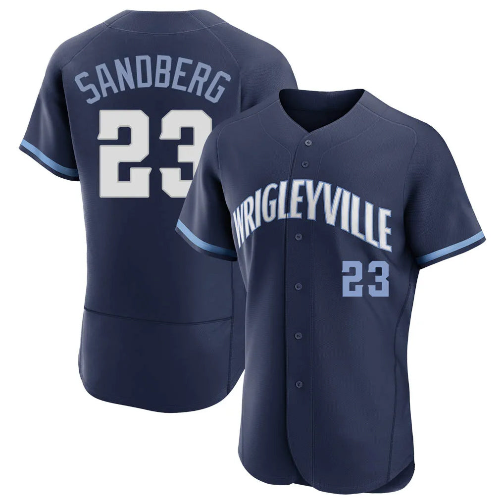 Punc C.Cubs #23 Ryne Sandberg Player Navy City Connect Limited Elite Home Stitched Jerseys