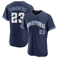 Punc C.Cubs #23 Ryne Sandberg Player Navy City Connect Limited Elite Home Stitched Jerseys