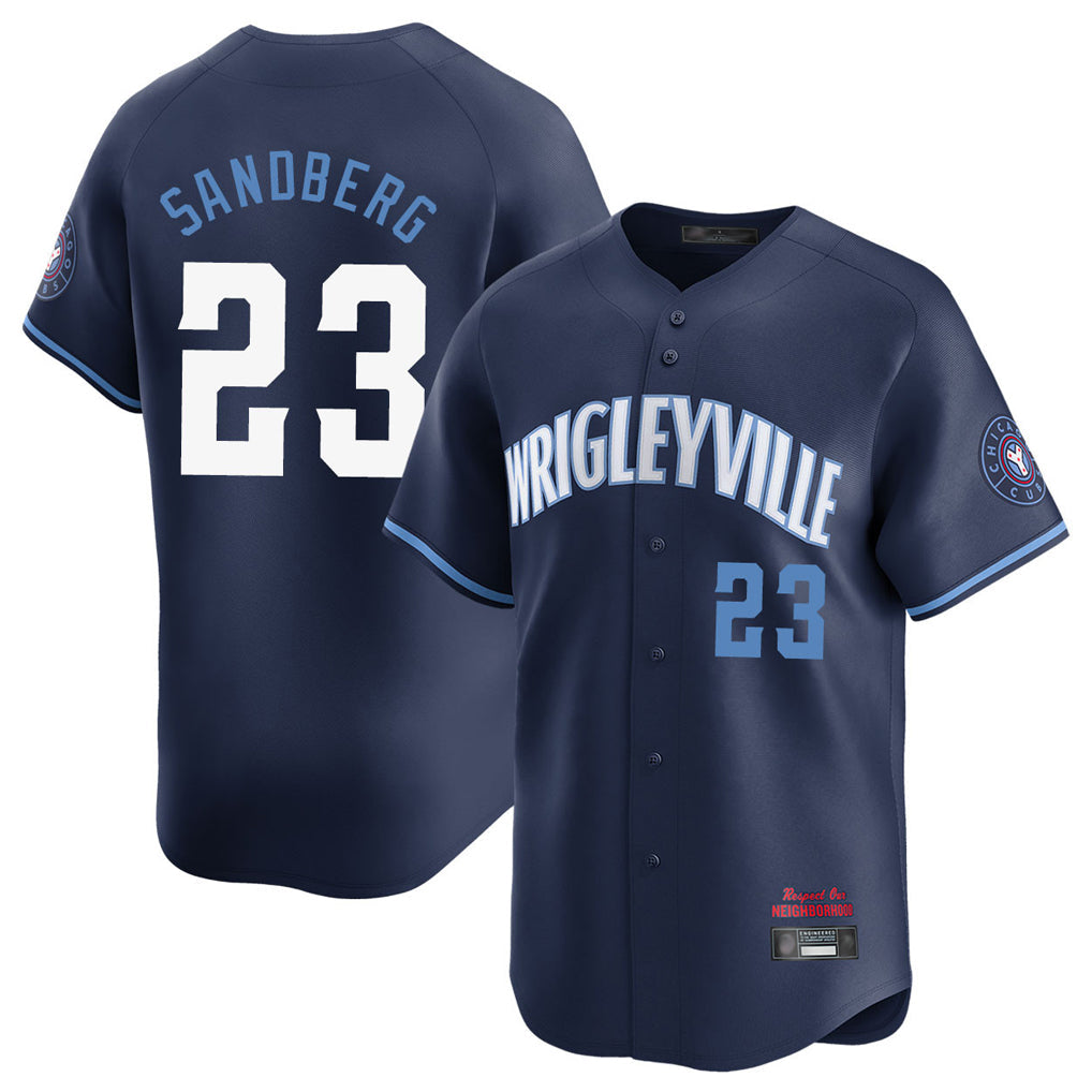 Punc C.Cubs #23 Ryne Sandberg Player Navy City Connect Limited Home Stitched Jerseys