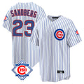 Punc C.Cubs #23 Ryne Sandberg Player White 150th Anniversary Home Game Stitched Jerseys