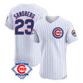 Punc C.Cubs #23 Ryne Sandberg Player White 150th Anniversary Limited Elite Home Game Stitched Jerseys