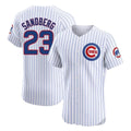 Punc C.Cubs #23 Ryne Sandberg Player White Limited Elite Home Game Stitched Jerseys