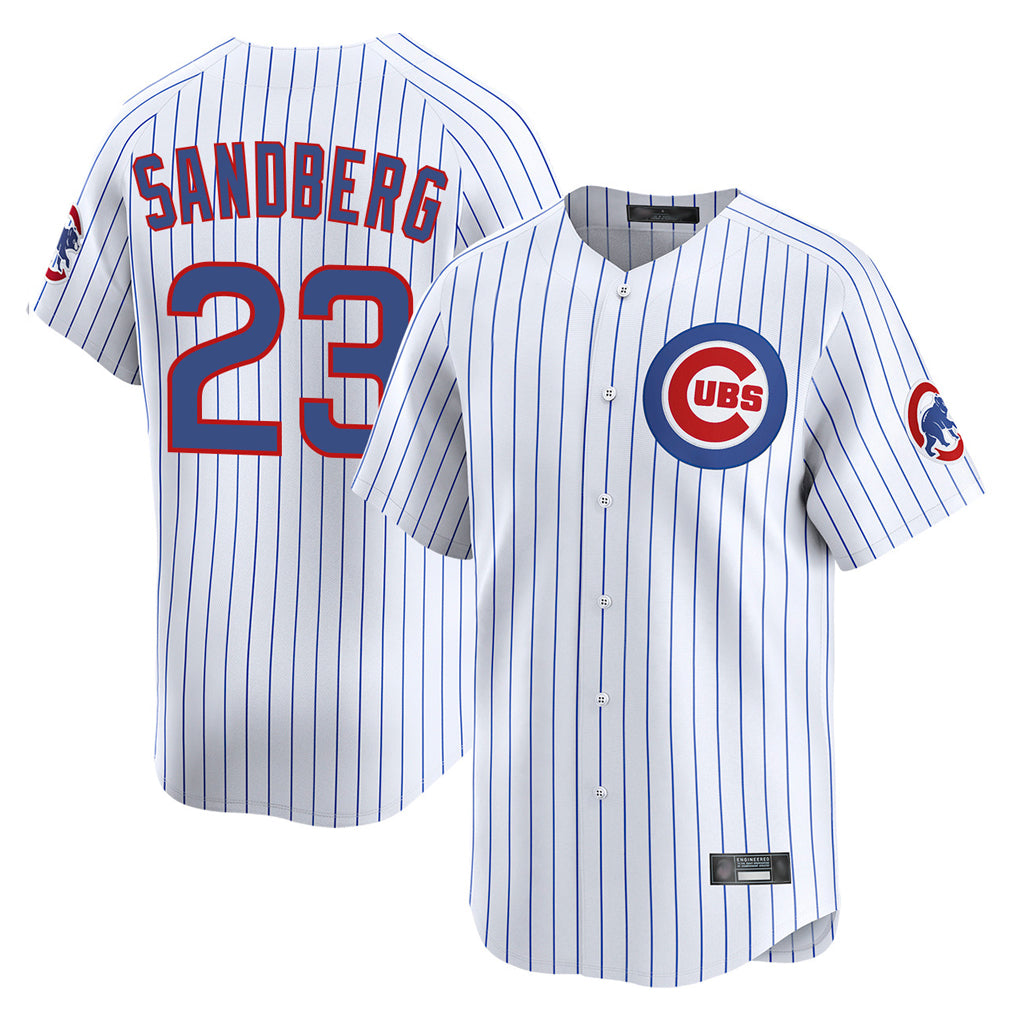 Punc C.Cubs #23 Ryne Sandberg Player White Limited Home Game Stitched Jerseys