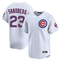 Punc C.Cubs #23 Ryne Sandberg Player White Pinstripe Vapor Premier Limited Home Stitched Jerseys