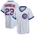 Punc C.Cubs #23 Ryne Sandberg Player White T-shirt Cooperstown Collection Limited Stitched Jerseys