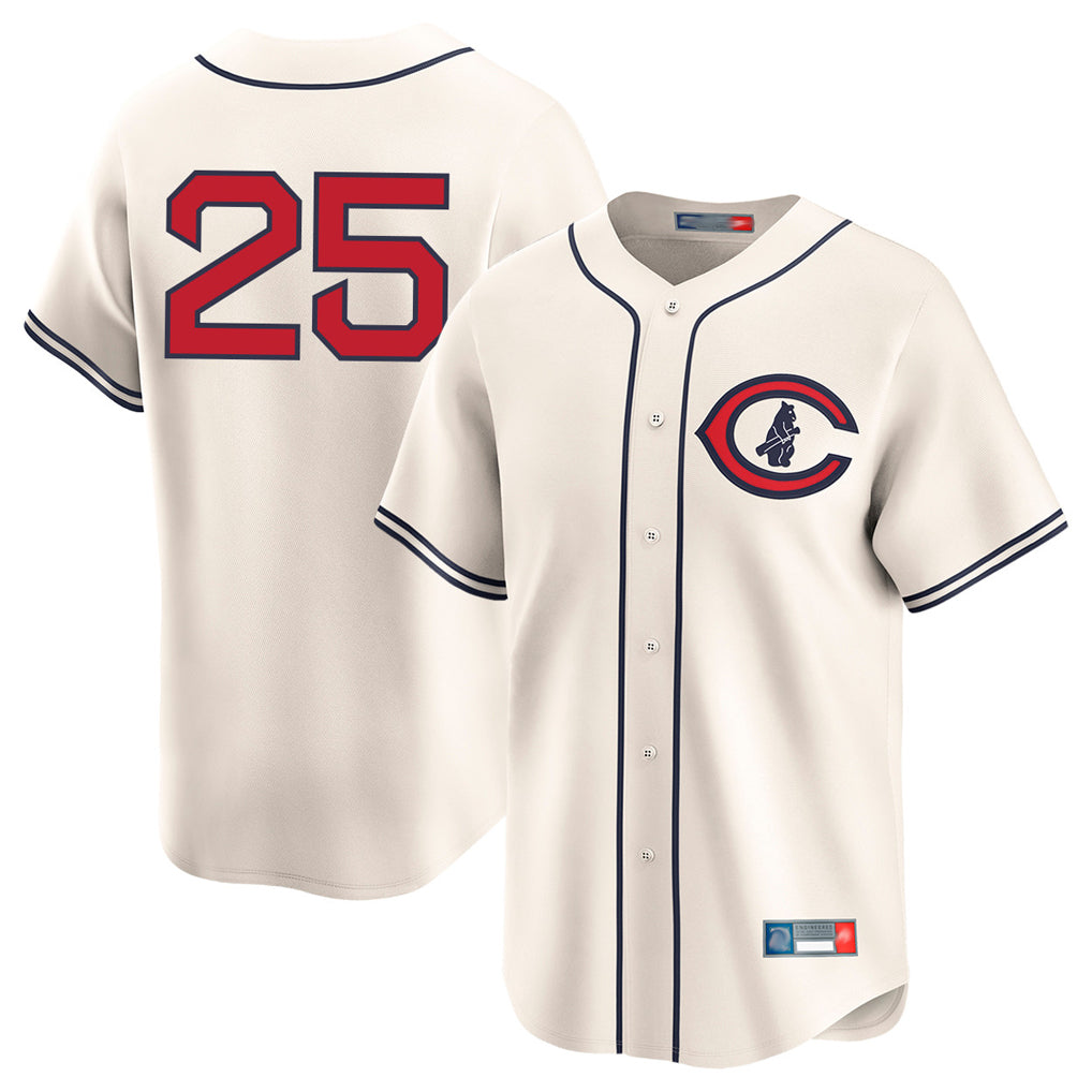 Punc C.Cubs #25 Mois¨¦s Ballesteros Player Cream Field of Dreams Limited Home Game Stitched Jerseys
