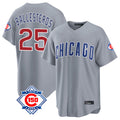 Punc C.Cubs #25 Mois¨¦s Ballesteros Player Gray 150th Anniversary Home Game Stitched Jerseys