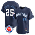 Punc C.Cubs #25 Mois¨¦s Ballesteros Player Navy City Connect 150th Anniversary Limited Home Stitched Jerseys
