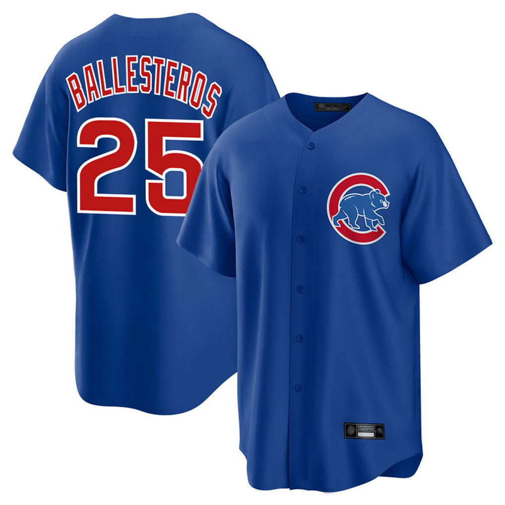 Punc C.Cubs #25 Mois¨¦s Ballesteros Player Royal Home Game Stitched Jerseys