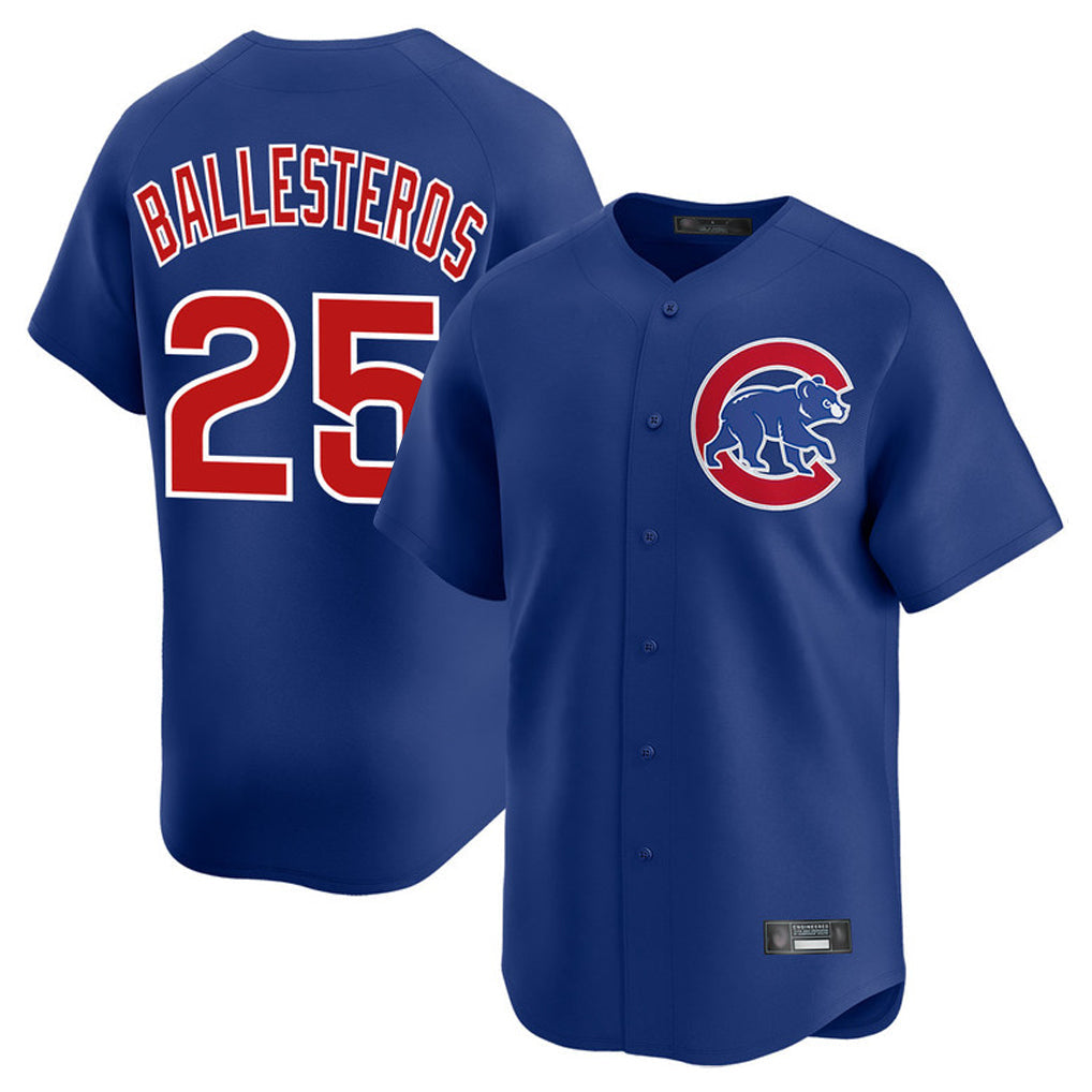 Punc C.Cubs #25 Mois¨¦s Ballesteros Player Royal Limited Home Stitched Jerseys