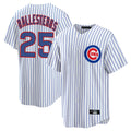 Punc C.Cubs #25 Mois¨¦s Ballesteros Player White Game Home Stitched Jerseys
