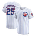 Punc C.Cubs #25 Mois¨¦s Ballesteros Player White Limited Elite Home Game Stitched Jerseys