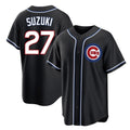 Punc C.Cubs #27 Seiya Suzuki Player Black Fashion Out Game Stitched Jerseys