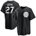 Punc C.Cubs #27 Seiya Suzuki Player Black Game Stitched Jerseys