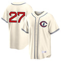 Punc C.Cubs #27 Seiya Suzuki Player Cream Field of Dreams Home Game Stitched Jerseys