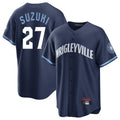 Punc C.Cubs #27 Seiya Suzuki Player Navy City Connect Home Game Stitched Jerseys