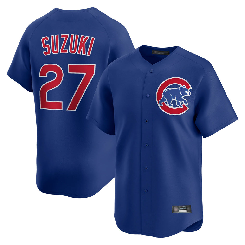 Punc C.Cubs #27 Seiya Suzuki Player Royal Limited Home Stitched Jerseys