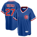 Punc C.Cubs #27 Seiya Suzuki Player Royal T-shirt Cooperstown Collection Limited Stitched Jerseys