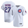 Punc C.Cubs #27 Seiya Suzuki Player White Limited Home Game Stitched Jerseys