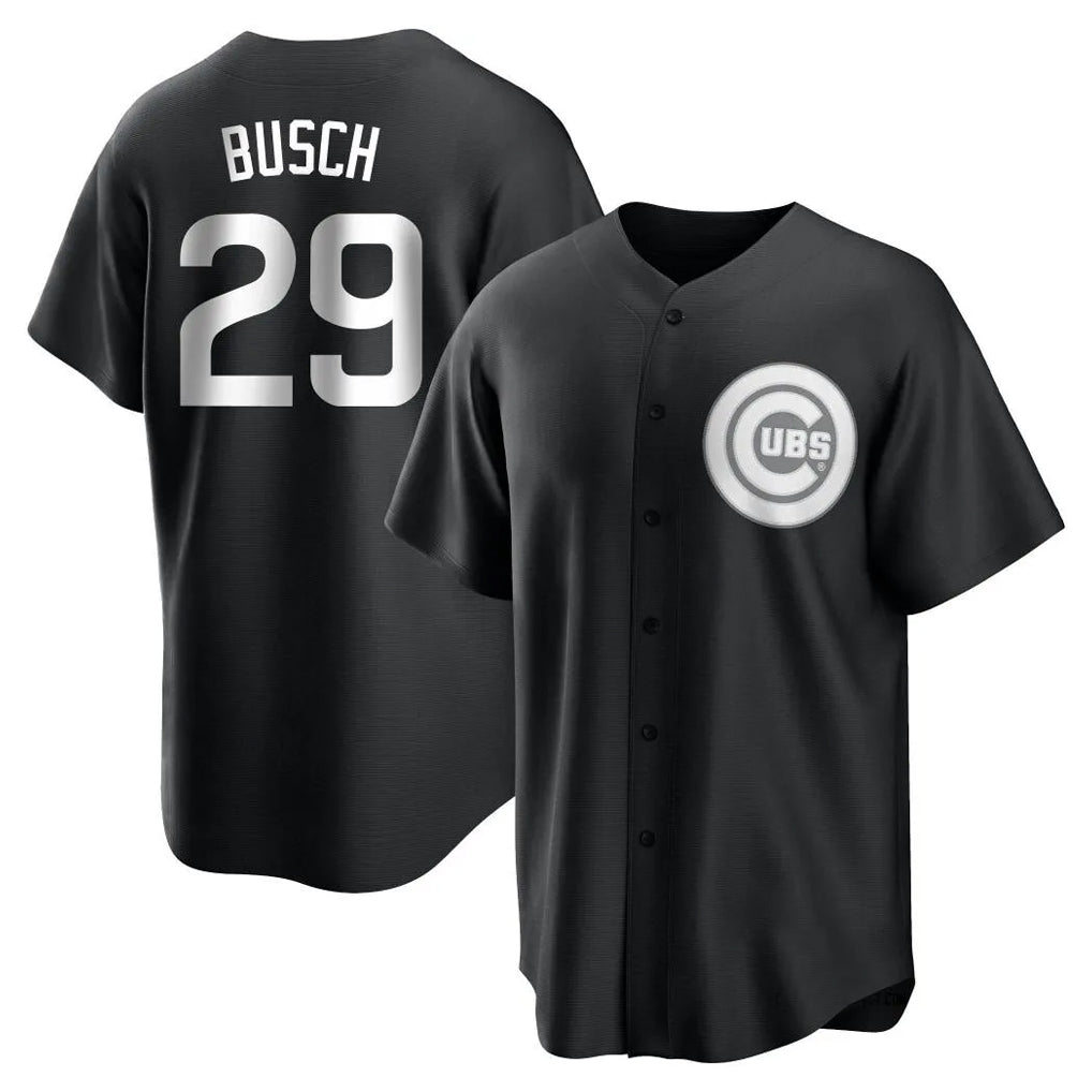 Punc C.Cubs #29 Michael Busch Player Black Game Stitched Jerseys