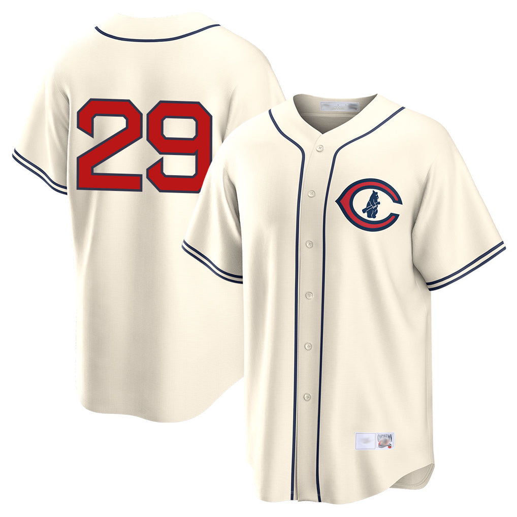 Punc C.Cubs #29 Michael Busch Player Cream Field of Dreams Home Game Stitched Jerseys
