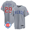Punc C.Cubs #29 Michael Busch Player Gray 150th Anniversary Home Game Stitched Jerseys