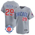 Punc C.Cubs #29 Michael Busch Player Gray Road 150th Anniversary Limited Home Stitched Jerseys