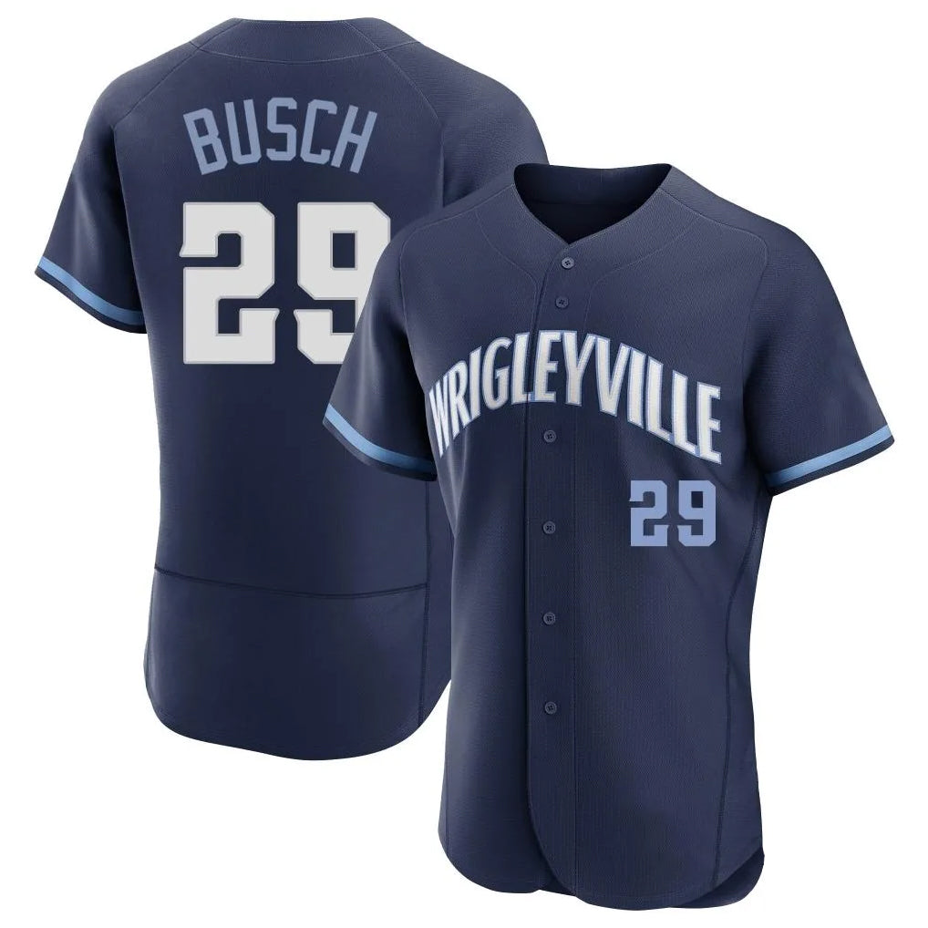 Punc C.Cubs #29 Michael Busch Player Navy City Connect Limited Elite Home Stitched Jerseys