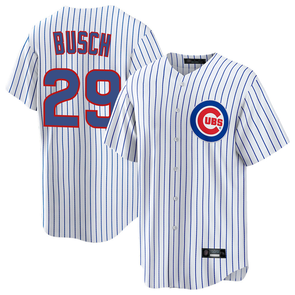 Punc C.Cubs #29 Michael Busch Player White Game Home Stitched Jerseys
