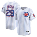 Punc C.Cubs #29 Michael Busch Player White Limited Home Game Stitched Jerseys