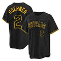 Punc C.Cubs #2 Nico Hoerner Player Black Snake Skin City Game Stitched Jerseys