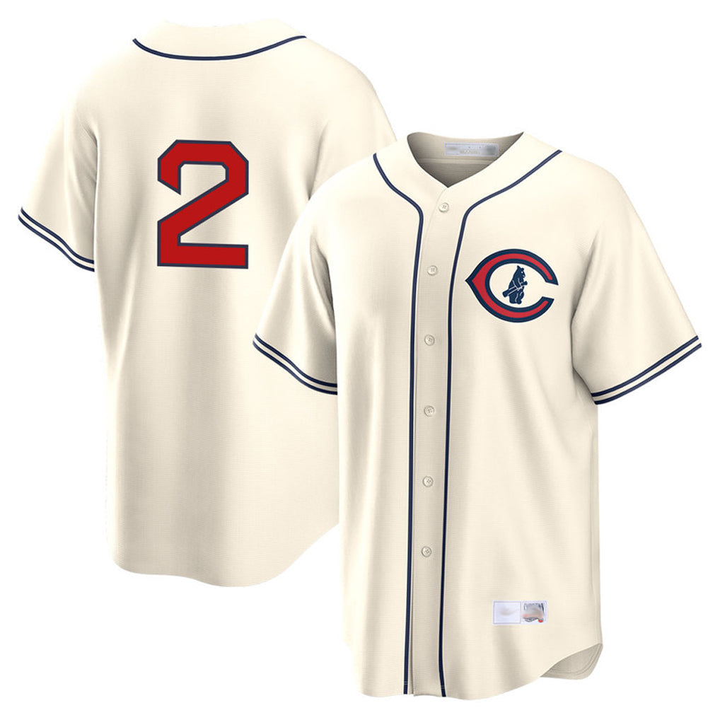 Punc C.Cubs #2 Nico Hoerner Player Cream Field of Dreams Home Game Stitched Jerseys