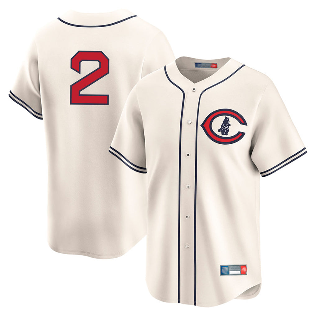 Punc C.Cubs #2 Nico Hoerner Player Cream Field of Dreams Limited Home Game Stitched Jerseys