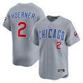 Punc C.Cubs #2 Nico Hoerner Player Gray Road Limited Home Stitched Jerseys