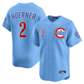Punc C.Cubs #2 Nico Hoerner Player Light Blue Limited Home Stitched Jerseys