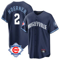 Punc C.Cubs #2 Nico Hoerner Player Navy 150th Anniversary City Connect Home Game Stitched Jerseys