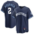 Punc C.Cubs #2 Nico Hoerner Player Navy City Connect Home Game Stitched Jerseys