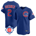 Punc C.Cubs #2 Nico Hoerner Player Royal 150th Anniversary Limited Home Stitched Jerseys