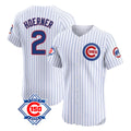 Punc C.Cubs #2 Nico Hoerner Player White 150th Anniversary Limited Elite Home Game Stitched Jerseys