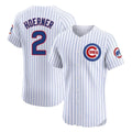 Punc C.Cubs #2 Nico Hoerner Player White Limited Elite Home Game Stitched Jerseys
