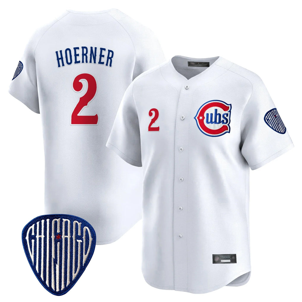 Punc C.Cubs #2 Nico Hoerner Player White Vapor Premier Limited Home Stitched Jerseys