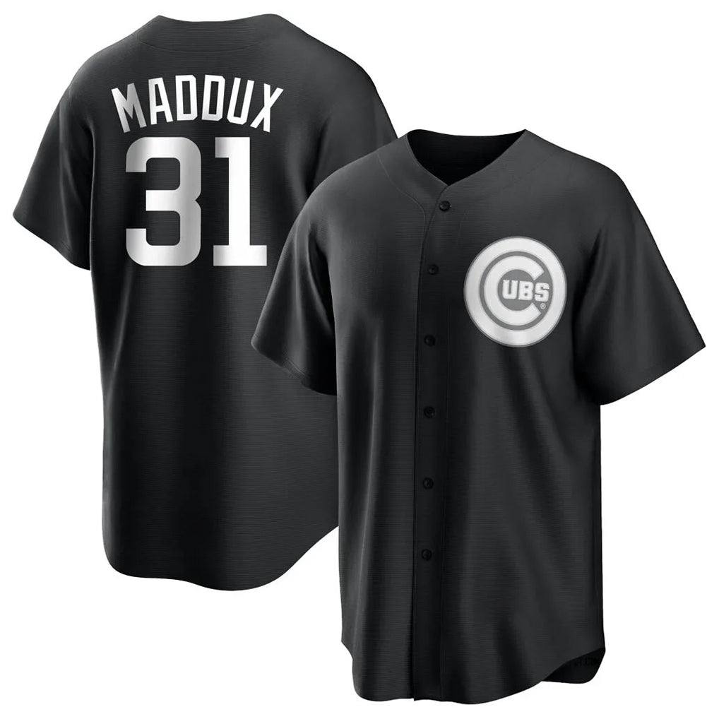 Punc C.Cubs #31 Greg Maddux Player Black Game Stitched Jerseys