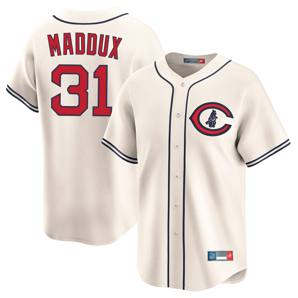 Punc C.Cubs #31 Greg Maddux Player Cream Field of Dreams Limited Home Game Stitched Jerseys