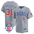 Punc C.Cubs #31 Greg Maddux Player Gray Road 150th Anniversary Limited Home Stitched Jerseys