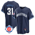 Punc C.Cubs #31 Greg Maddux Player Navy 150th Anniversary City Connect Home Game Stitched Jerseys
